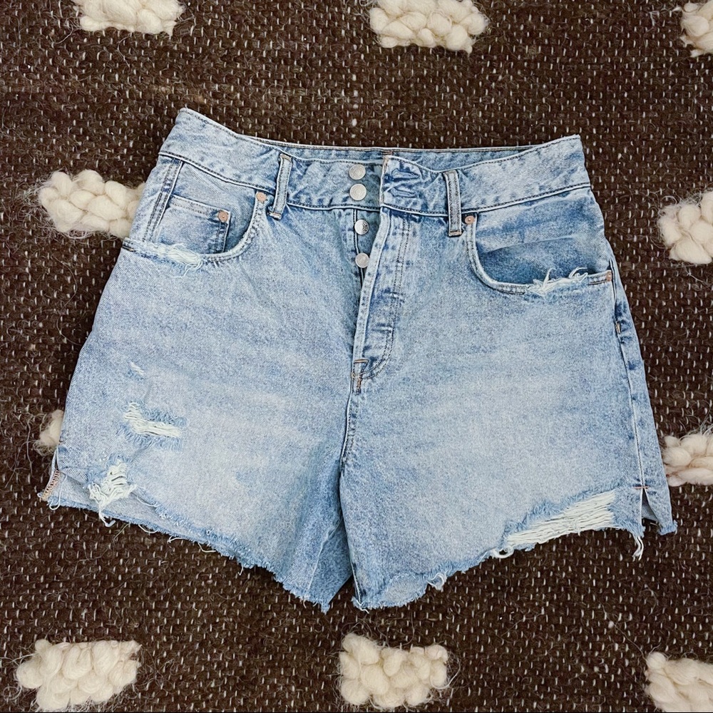 Free People CRVY Breaker High-rise denim shorts